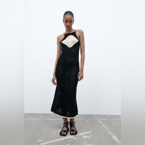 Zara crochet knit dress size Medium